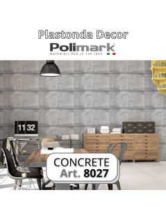 Polimark - Plastonda decor CONCRETE (8027) PANNELLO DECORATIVO cm 50x100