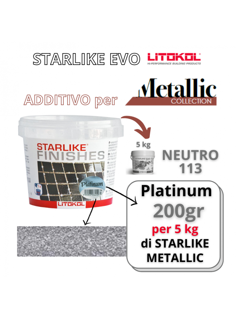 Additivo Platinum 200gr METALLIC Collection per STARLIKE EVO 5 kg