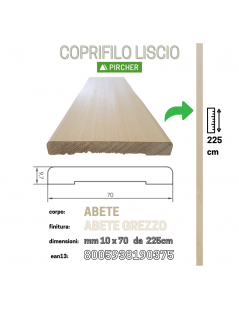 COPRIFILO LISCIO PIRCHER 10x70 225cm ABETE GREZZO