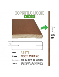 COPRIFILO LISCIO PIRCHER 10x70 225cm ABETE NOCE CHIARO