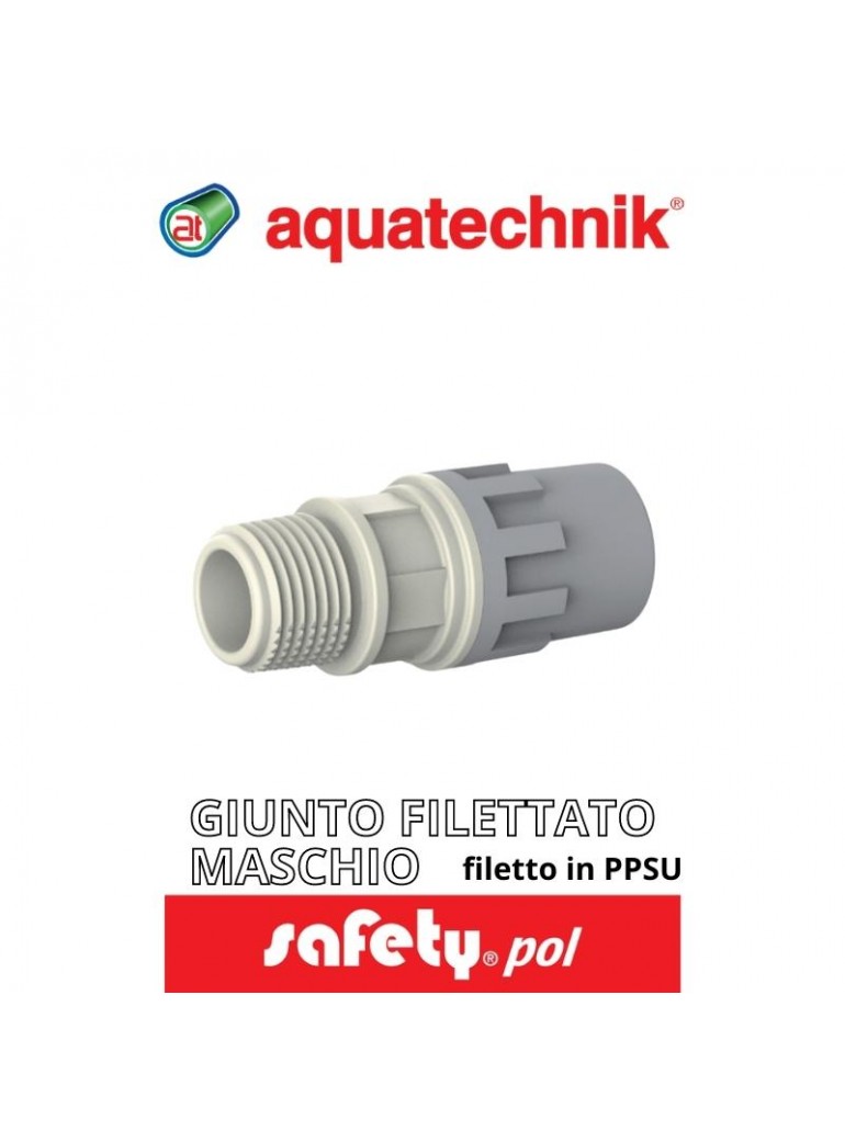 aquatechnik - GIUNTO FILETTATO M 1/2"-20 (SAFETY-POL) - su FESEA online - fesea.shop
