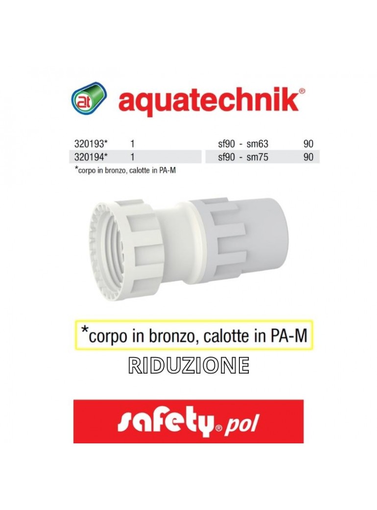 aquatechnik - RIDUZIONE CORPO OTTONE-C.PA-M 90-75 (SAFETY-POL) - su FESEA online - fesea.shop