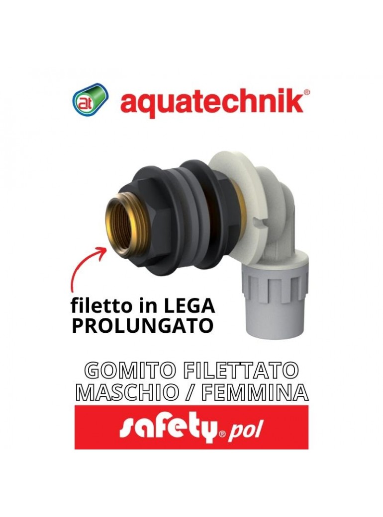 aquatechnik - GOMITO FIL PROLUNGATA M/F 1/2"-16 (SAFETY-POL) - su FESEA online - fesea.shop