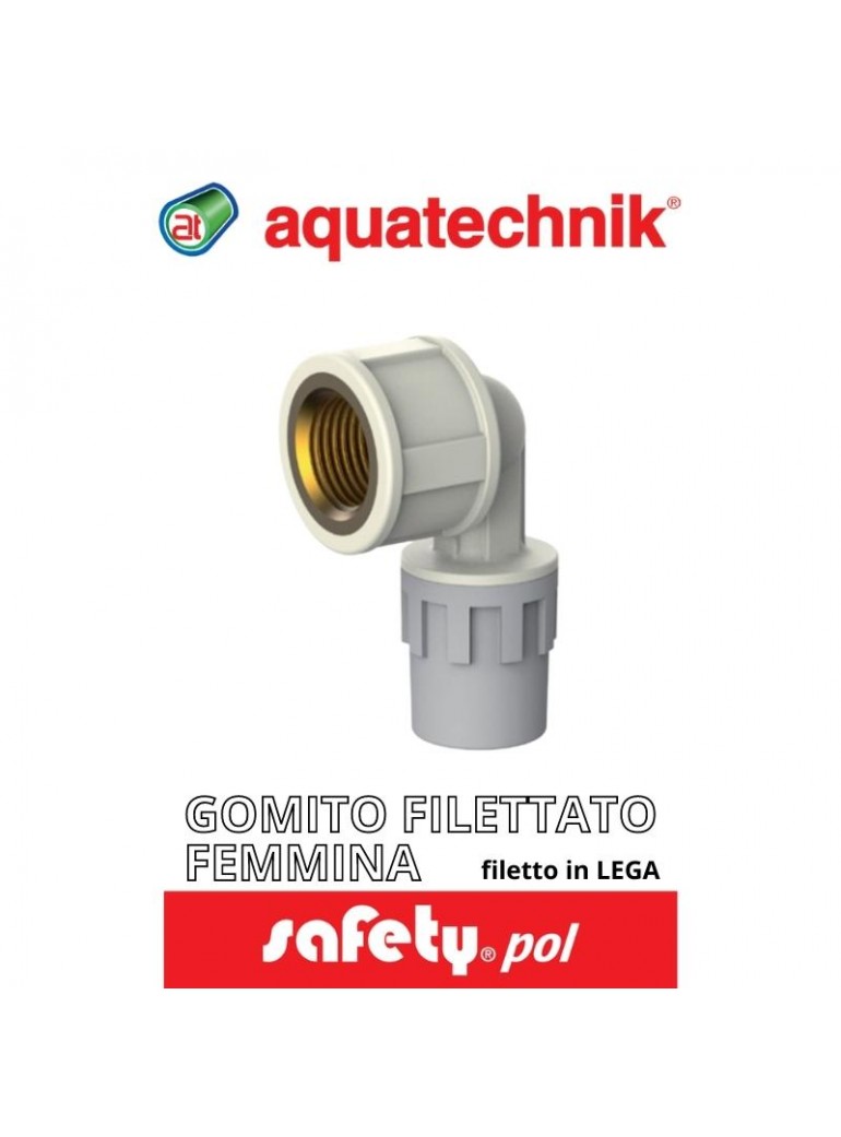 aquatechnik - GOMITO FILETTATO F LEGA 1/2"-16 (SAFETY-POL) - su FESEA online - fesea.shop