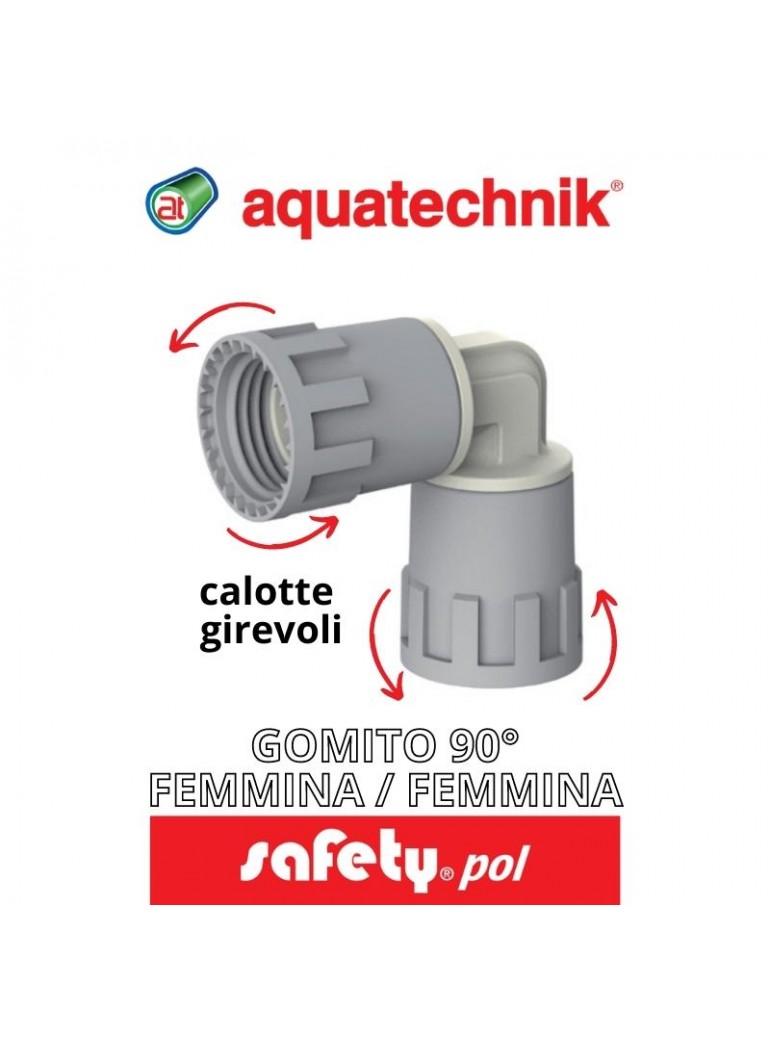 aquatechnik - GOMITO 90 F/F 16-16 (SAFETY-POL) - su FESEA online - fesea.shop