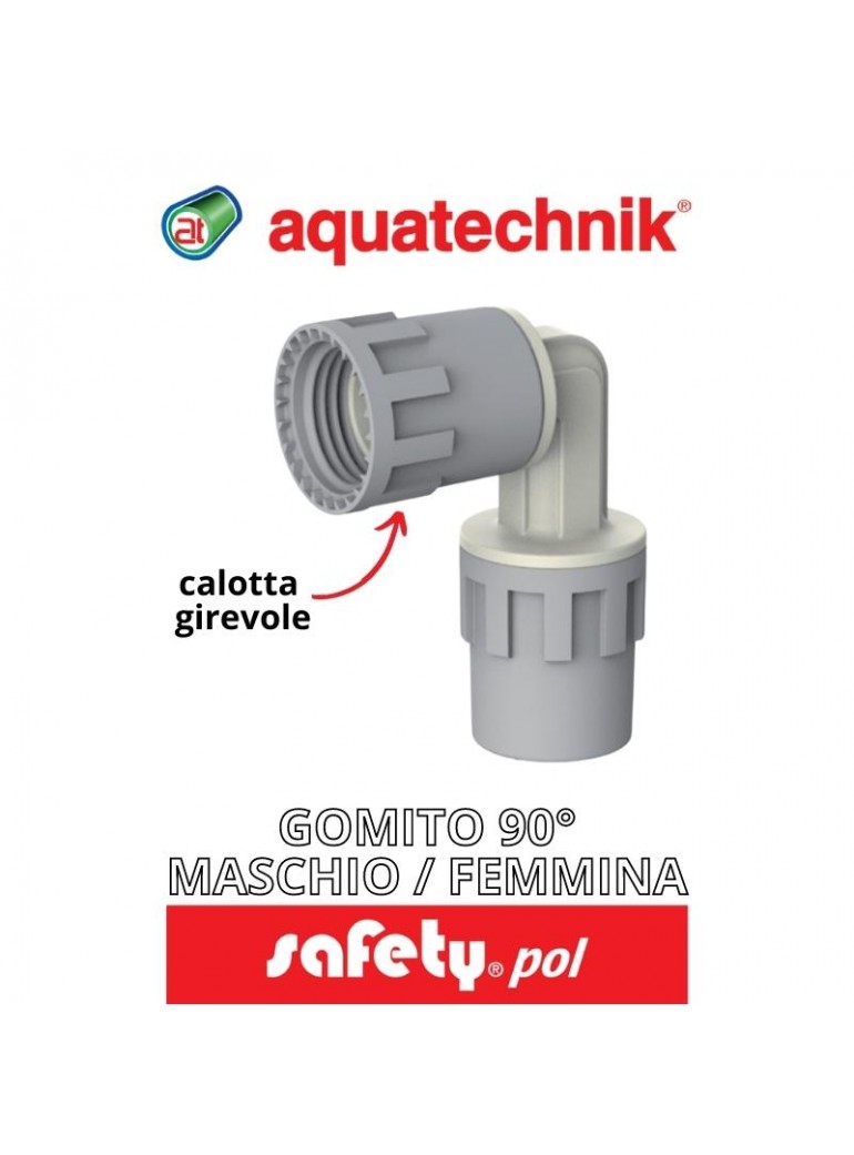 aquatechnik - GOMITO 90 M/F 32-32 (SAFETY-POL) - su FESEA online - fesea.shop