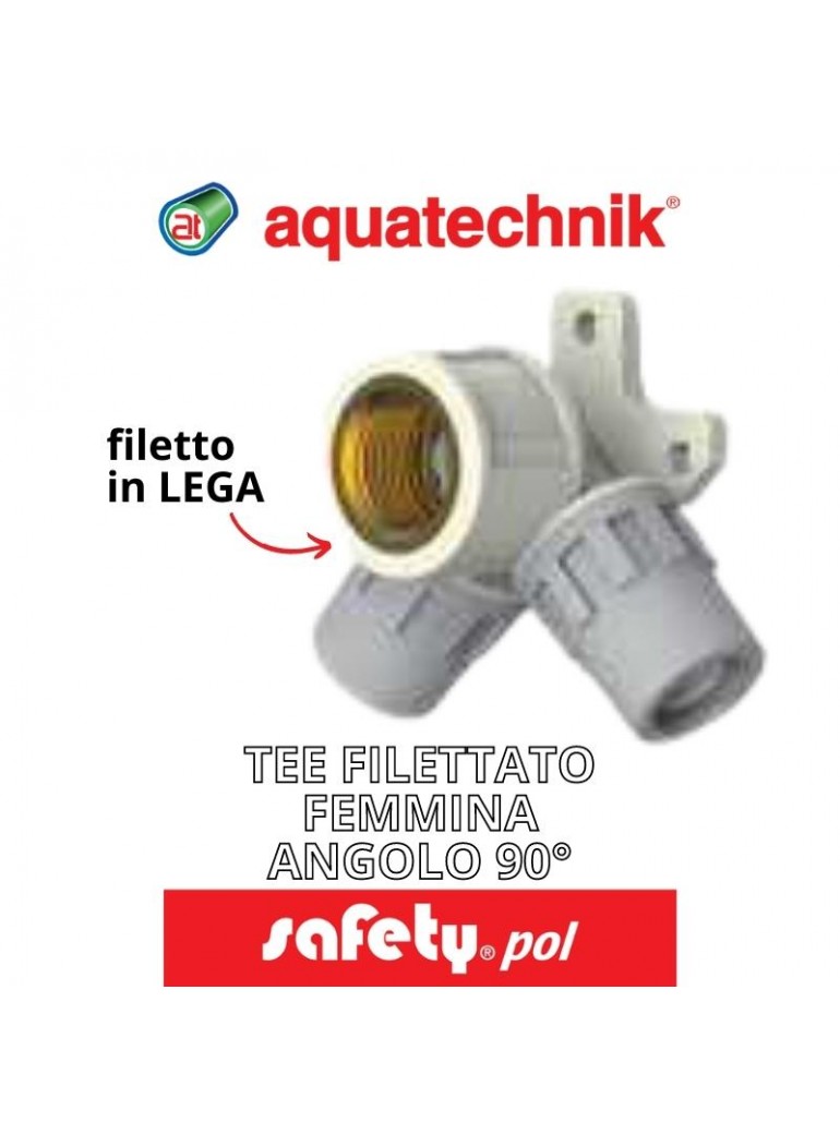 aquatechnik - TEE FILETTATO F AD ANGOLO 90° 16 - 1/2" -16 (SAFETY-POL) - su FESEA online - fesea.shop