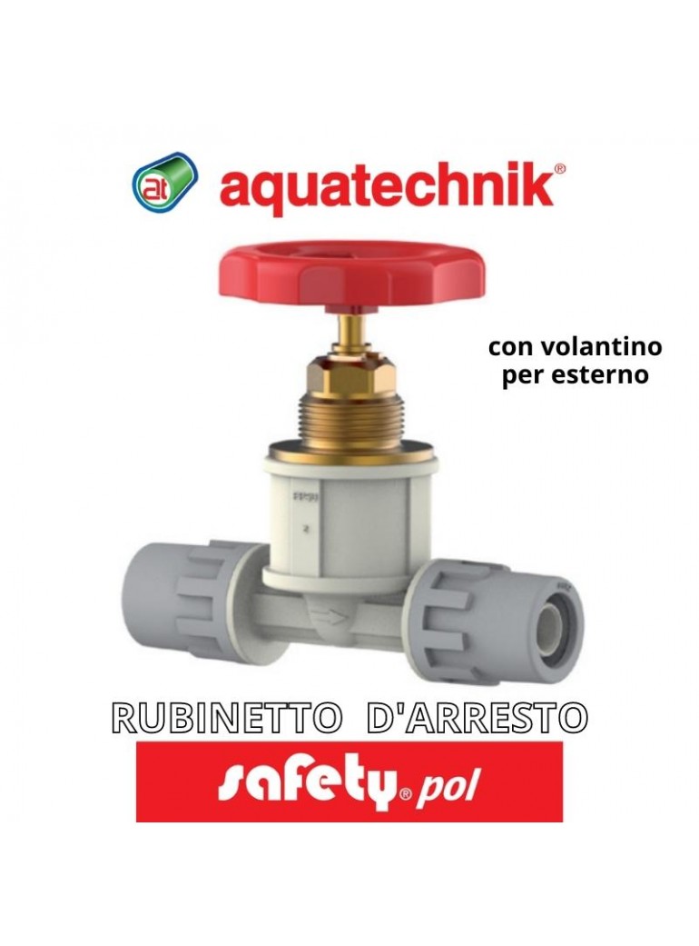 aquatechnik - RUBINETTO D ARR.VOLANTINO 20-20 (SAFETY-POL) - su FESEA online - fesea.shop