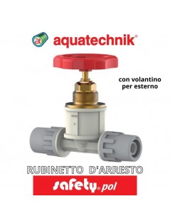 aquatechnik - RUBINETTO D ARR.VOLANTINO 20-20 (SAFETY-POL) - su FESEA online - fesea.shop
