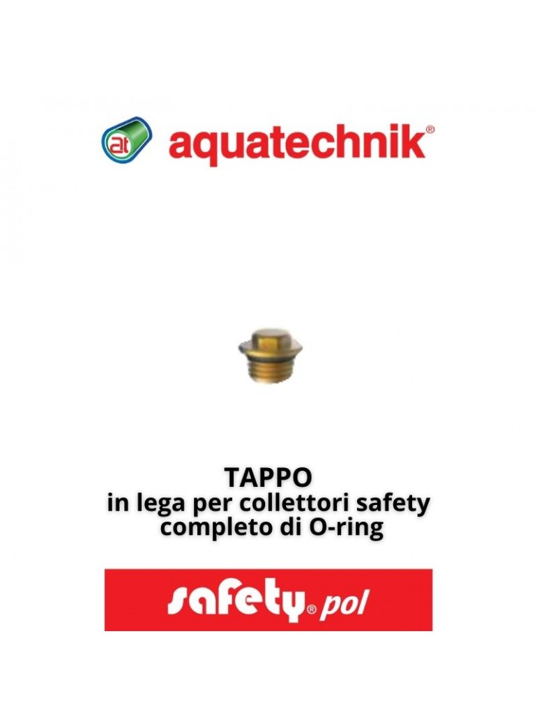 TAPPO 1/2" in OTTONE per COLLETTORI (SAFETY-POL)