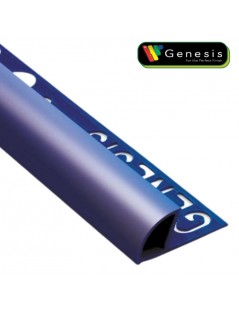 DIMENSIONI PROFILO in PVC ARROTONDATO 10mm Colore:  BLU LUCIDO (05) Lunghezza MT: 2,50 - Genesis