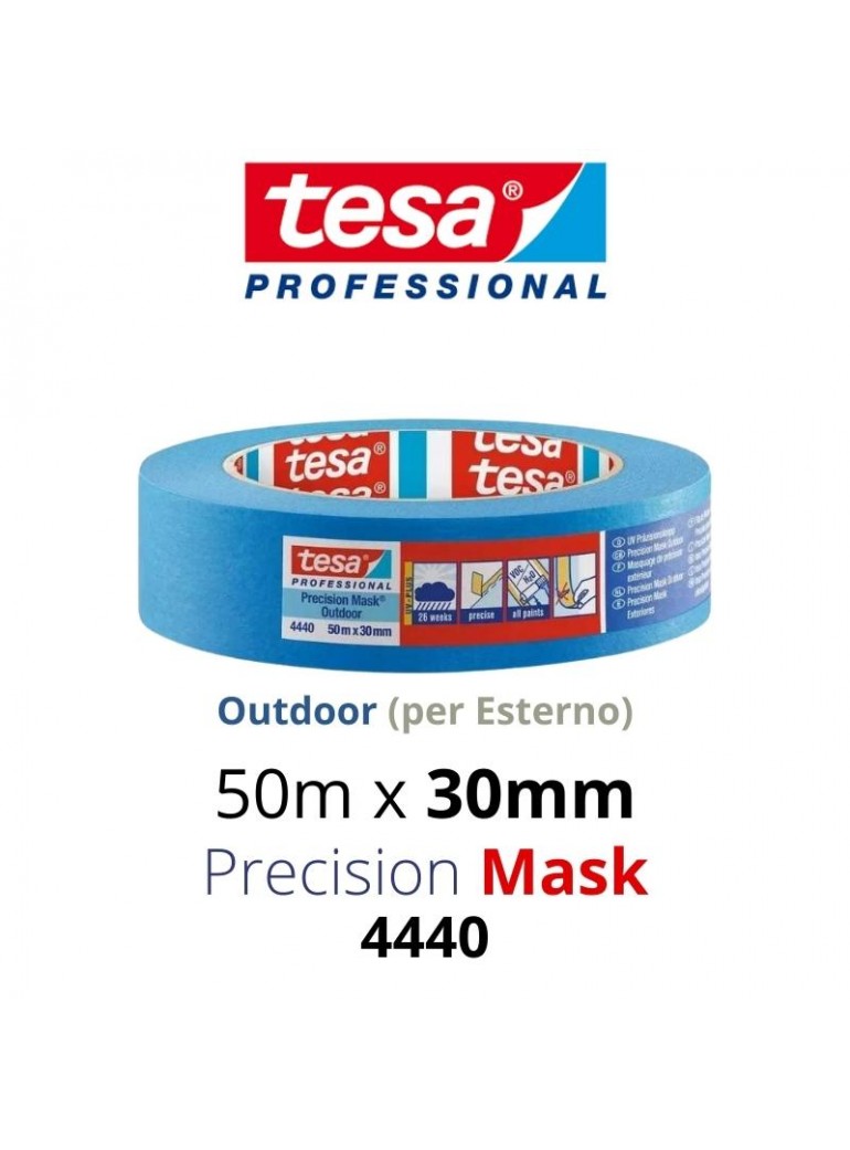 Nastro Carta BLU tesa® 4440 Precision Mask Outdoor 50mX 30mm
