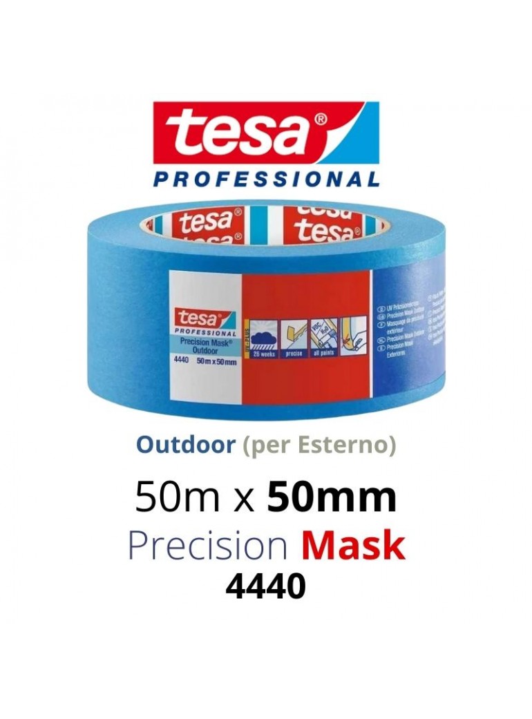 Nastro Carta BLU tesa® 4440 Precision Mask Outdoor 50mX 50mm