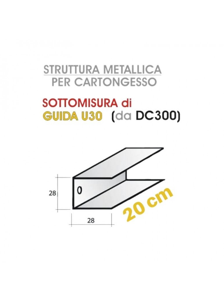 Siniat - GUIDA U30/28 da 20cm DC300 SINIAT (29x29x29) - a soli 0,80 € su FESEA online - fesea.shop