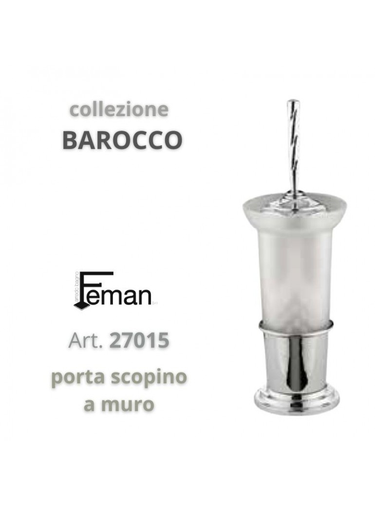 FEMAN - Accessori Bagno Serie BAROCCO porta SCOPINO in vetro a terra - su FESEA online - fesea.shop
