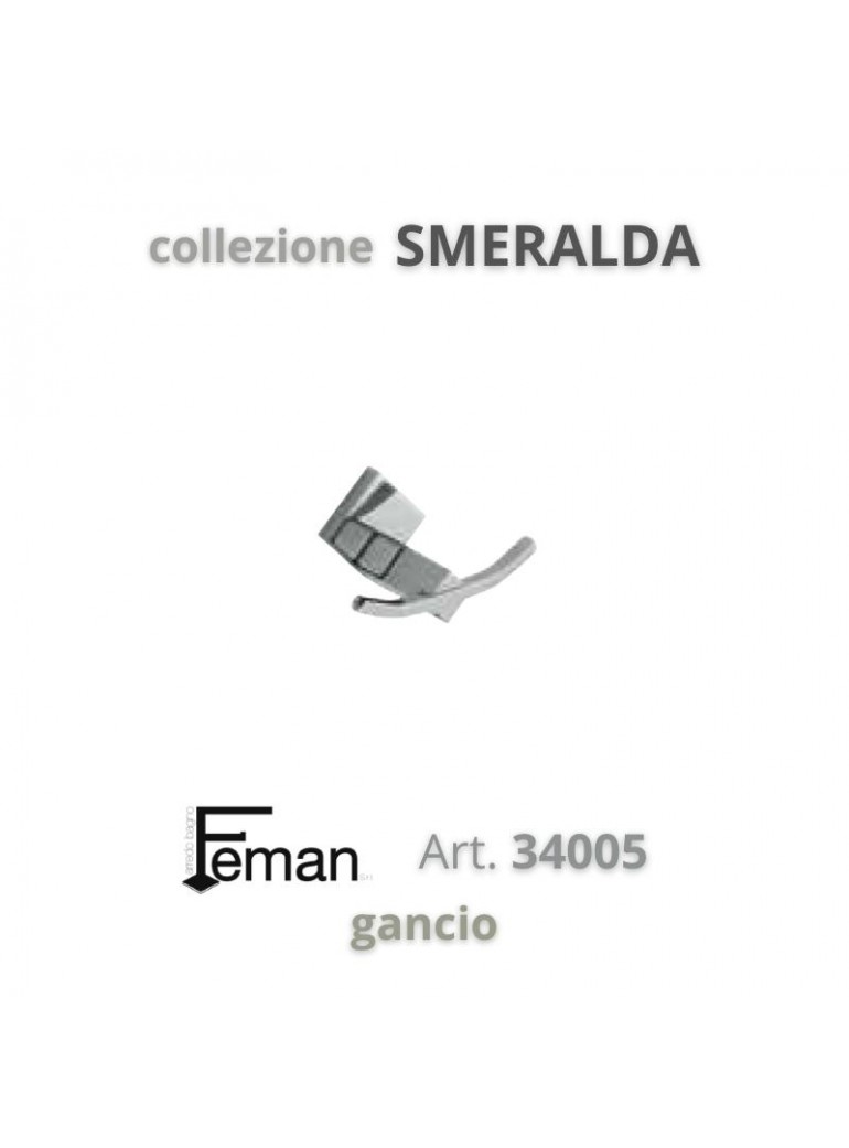 FEMAN - Accessori Bagno Serie SMERALDA GANCIO porta ACCAPPATOIO - su FESEA online - fesea.shop