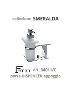 FEMAN - Accessori Bagno Serie SMERALDA porta DISPENCER appoggio - su FESEA online - fesea.shop