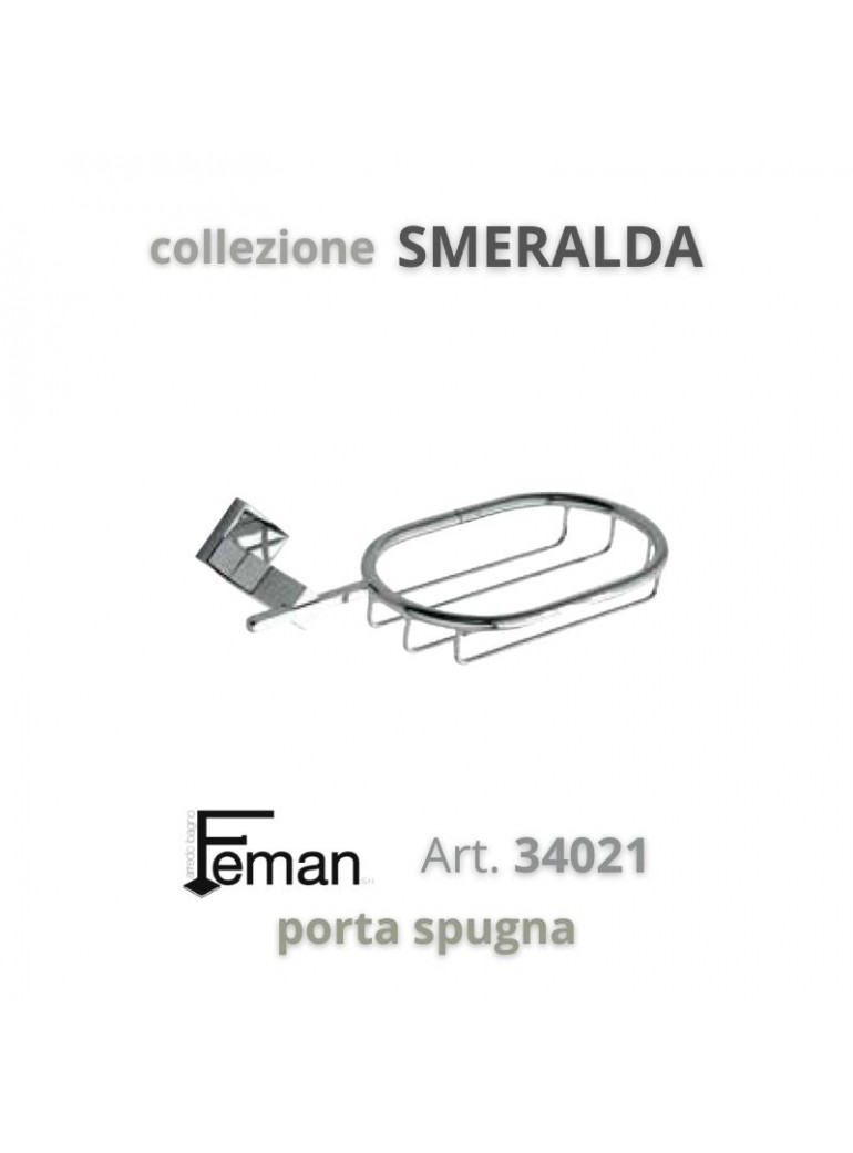 FEMAN - Accessori Bagno Serie SMERALDA porta Spugna - su FESEA online - fesea.shop