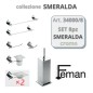 Accessori Bagno Serie SMERALDA SET 8pz BAROCCO cromo