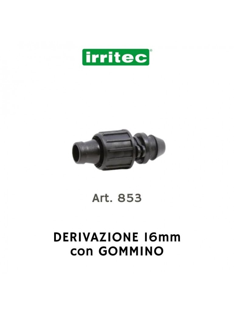 DERIVAZIONE con GOMMINO 16mm ART.853 (Irritec)