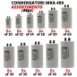 assortimento 46pz CONDENSATORI MKA 450 da 10uF a 50uF (elettropompe)