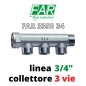 COLLETTORE OTTONE MF 3/4" a 3Vie Semplice ( FAR 3350 34) Int. 36mm