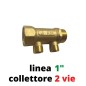 COLLETTORE OTTONE MF da 1"00 con 2 DERIVAZIONI da 1/2"M
