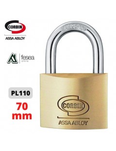 CORBIN ASSA ABLOY - CORBIN mm 70 OTTONE GANCIO STANDARD LUCCHETTO DI SICUREZZA (CORBIN art. PL110 70 00)
