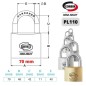 CORBIN mm 70 OTTONE GANCIO STANDARD LUCCHETTO DI SICUREZZA (CORBIN art. PL110 70 00)