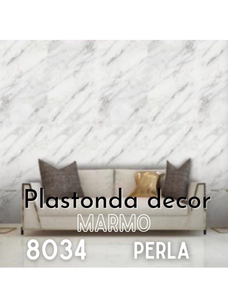 Polimark - Plastonda decor MARMI (8034) PANNELLO DECORATIVO cm 50x100 MARMO “PERLA”