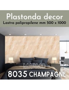 Polimark - Plastonda decor MARMI (8035) PANNELLO DECORATIVO cm 50x100 MARMO “CHAMPAGNE”