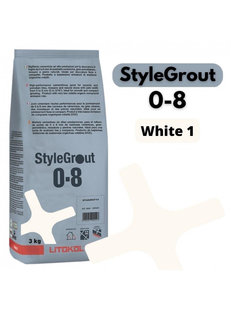 StyleGrout 0-8 - White 1 (3kg)