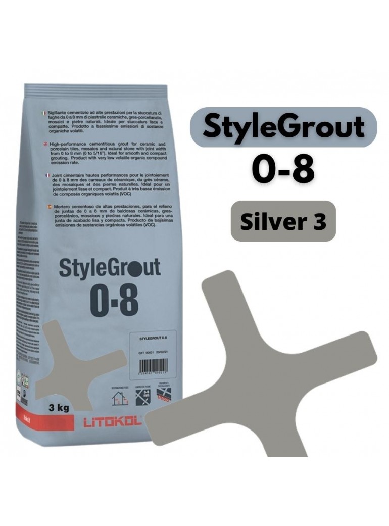 StyleGrout 0-8 - Silver 3 (3kg)