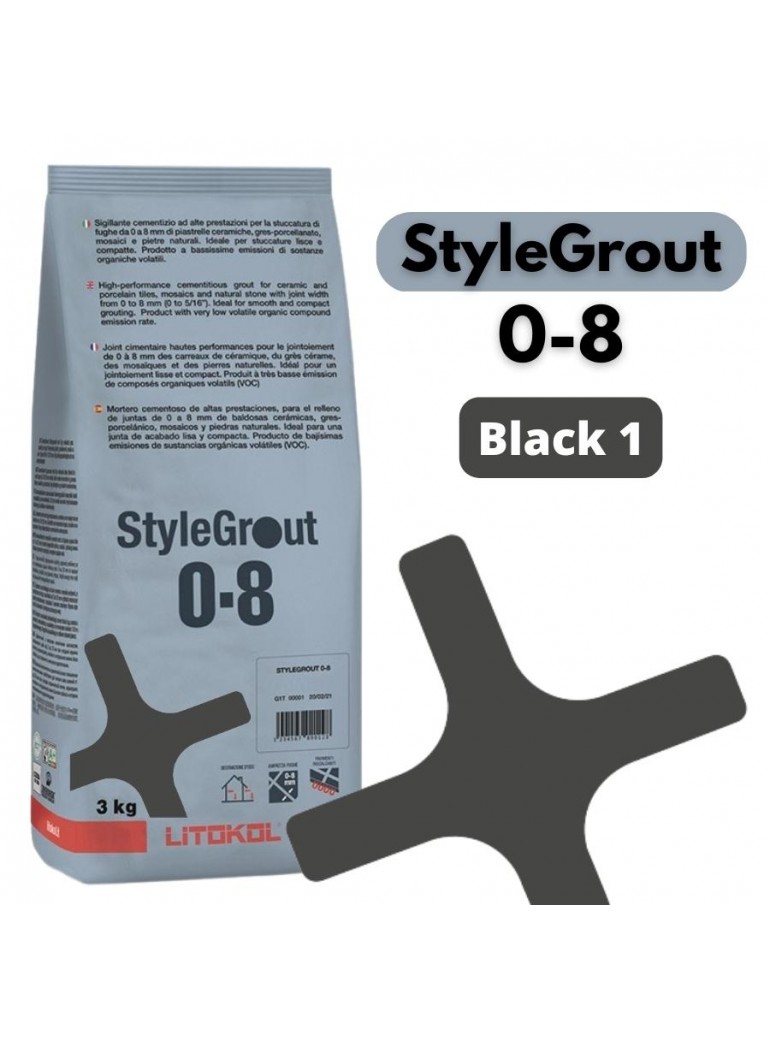StyleGrout 0-8 - Black 1 (3kg)
