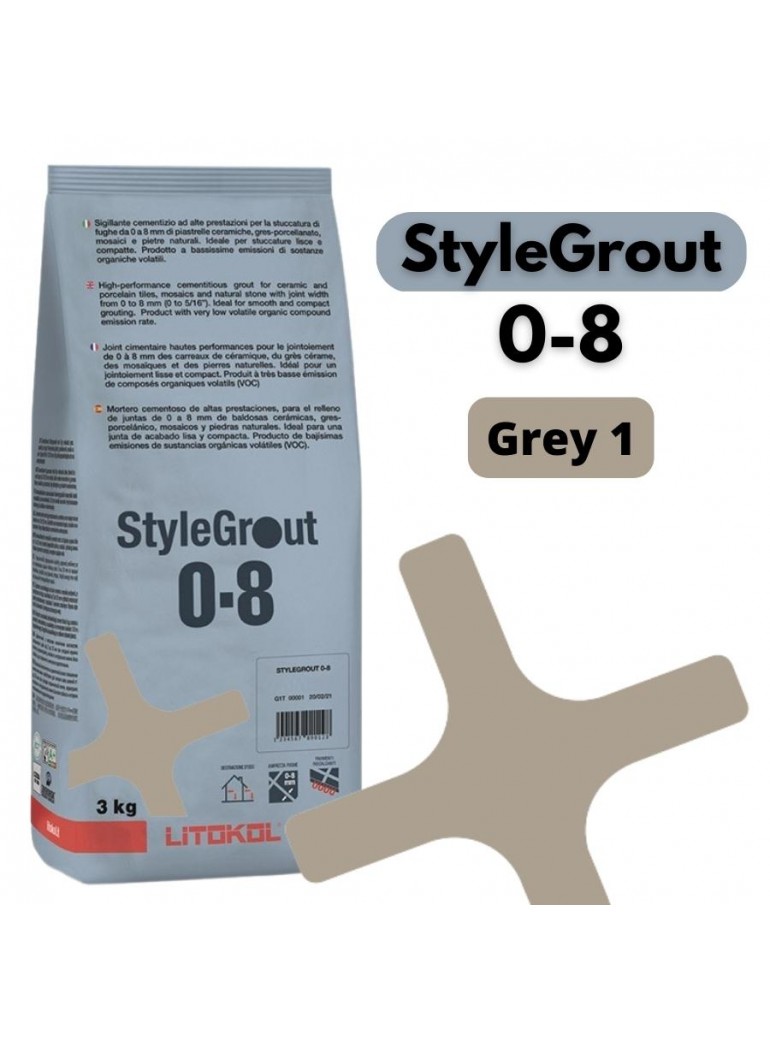 StyleGrout 0-8 - Grey 1 (3kg)
