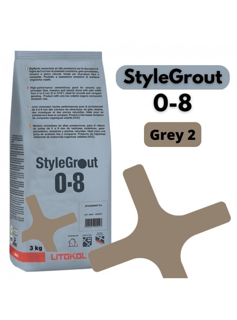StyleGrout 0-8 - Grey 2 (3kg)