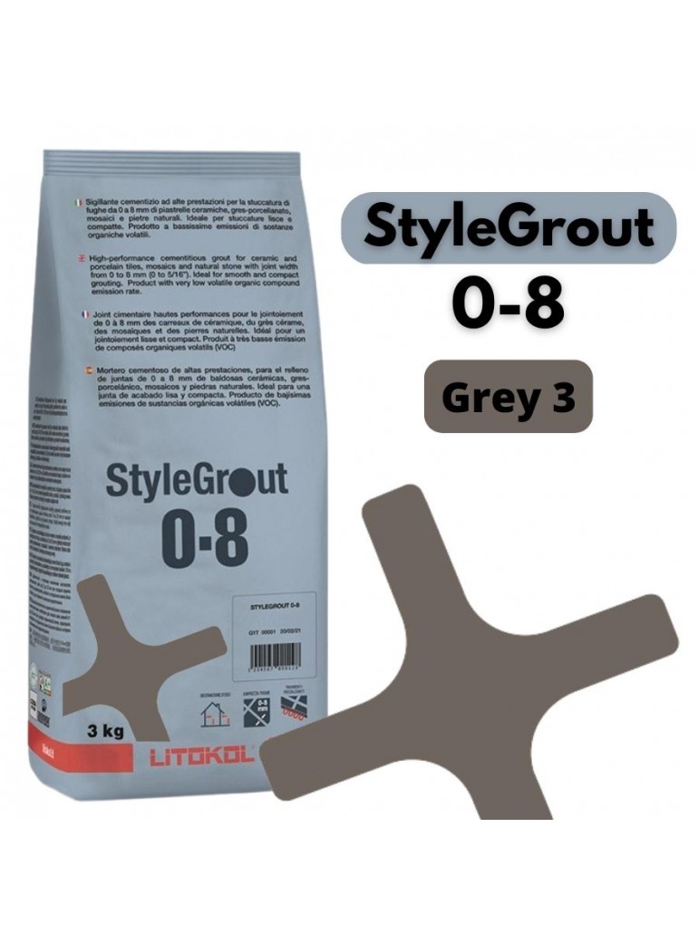 StyleGrout 0-8 - Grey 3 (3kg)