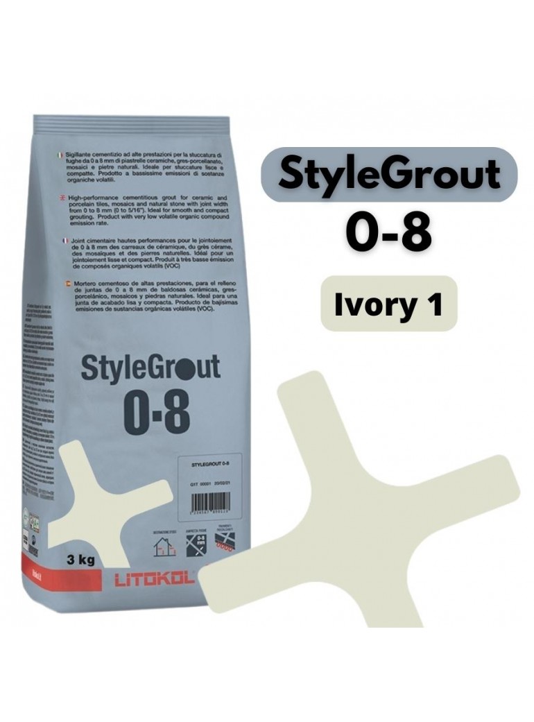StyleGrout 0-8 - Ivory 1 (3kg)