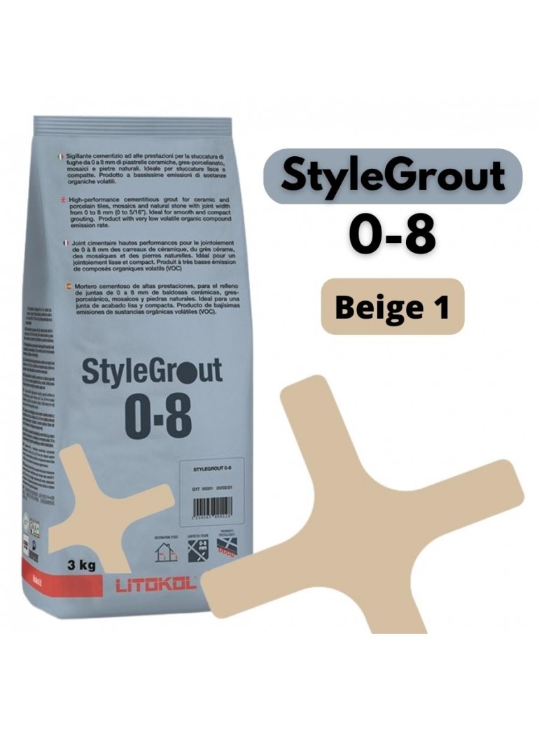 StyleGrout 0-8 - Beige 1 (3kg)