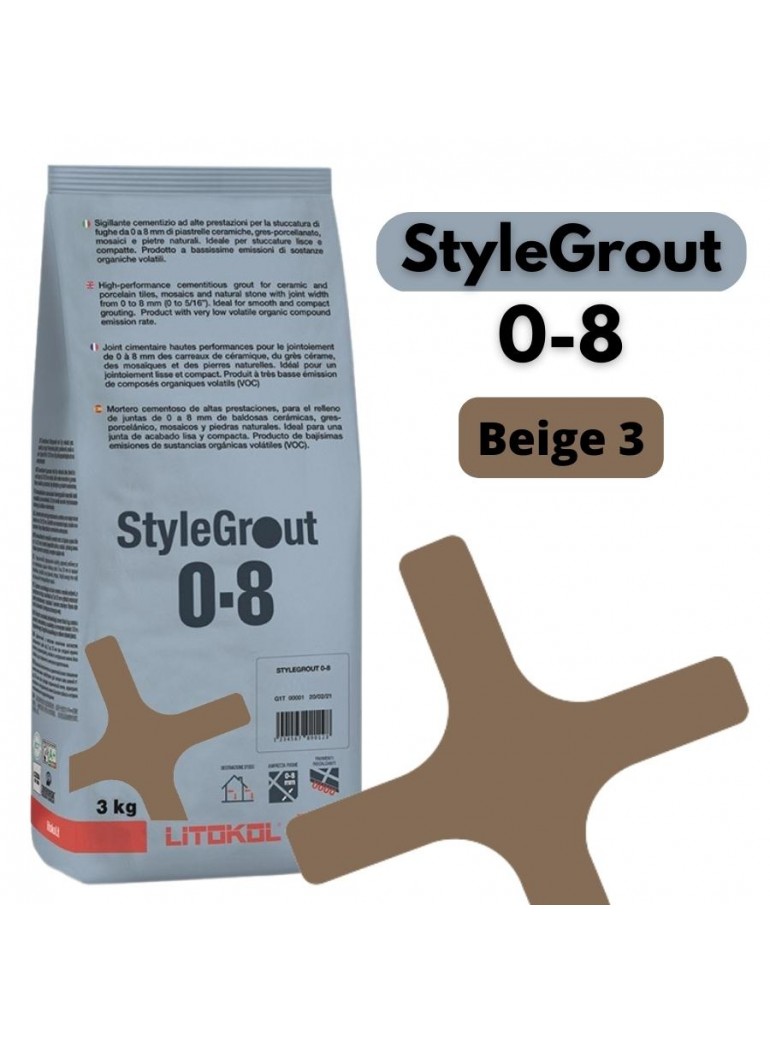 StyleGrout 0-8 - Beige 3 (3kg)