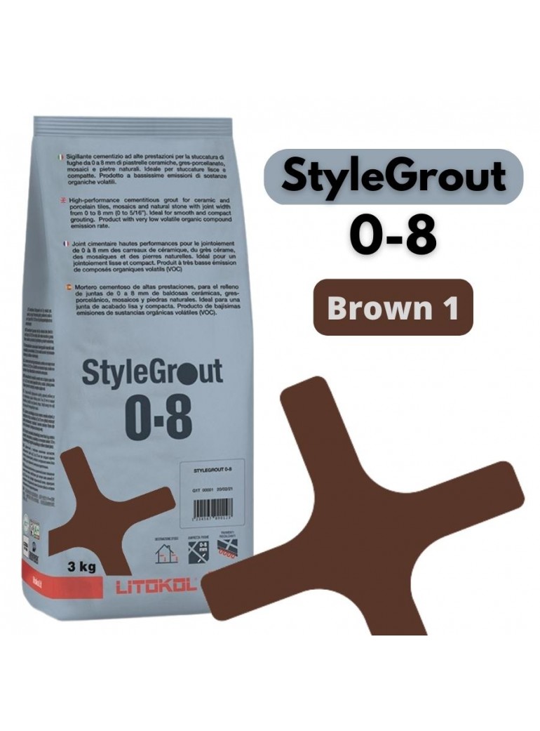 StyleGrout 0-8 - Brown 1 (3kg)