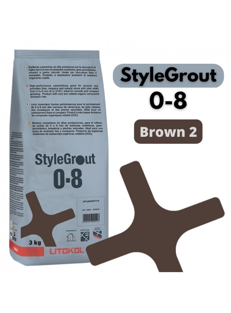 StyleGrout 0-8 - Brown 2 (3kg)