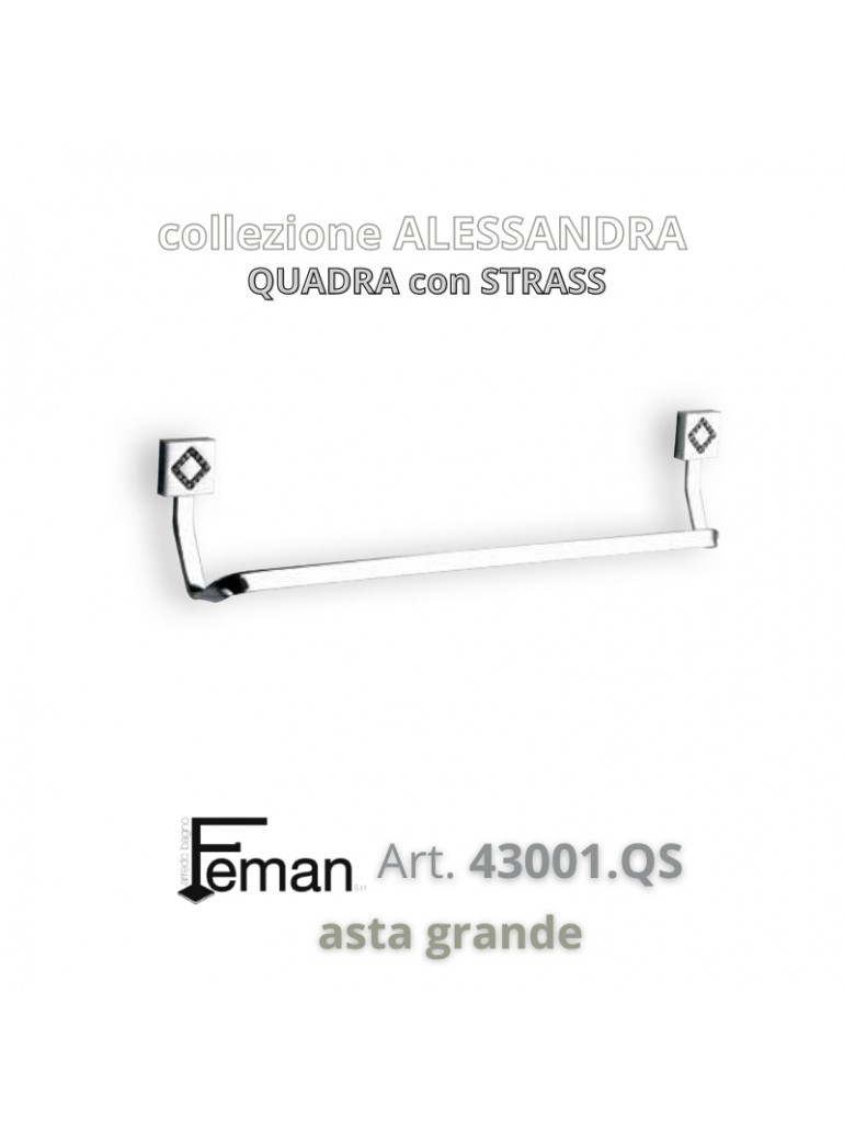 Serie ALESSANDRA Quadra STRASS ASTA GRANDE (Cromo)