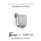Serie ALESSANDRA Quadra STRASS PORTA BICCHIERE (Cromo / Vetro)