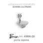 Serie ALESSANDRA Quadra STRASS PORTA SAPONE (Cromo / Vetro)