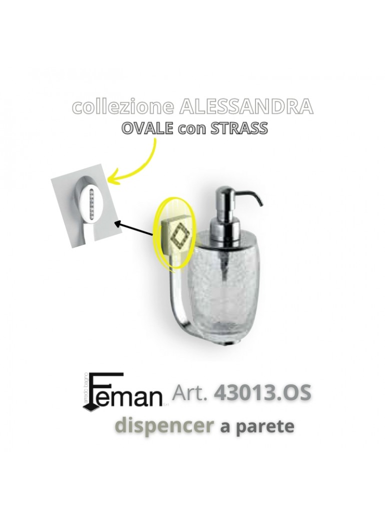 Serie ALESSANDRA Ovale STRASS P/dispenser a...