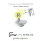 Serie ALESSANDRA Ovale STRASS PORTA SAPONE (Cromo / Vetro)