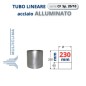 TUBO Sp. 20/10 da  25cm Ø 230mm ACCIAIO ALLUMINATO