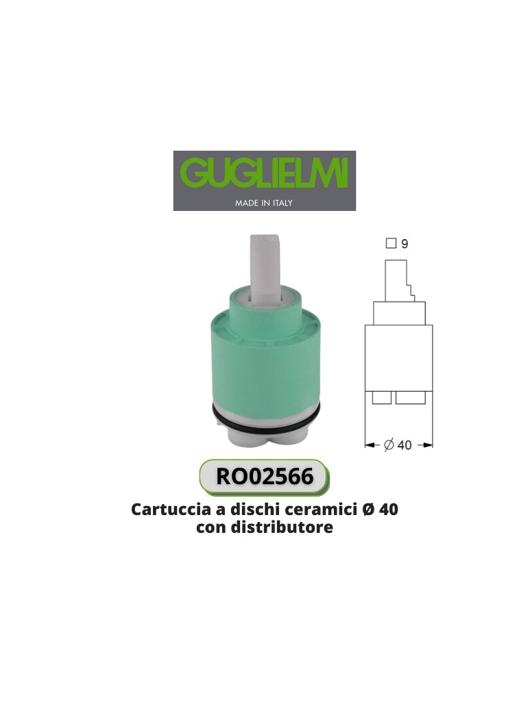 GUGLIELMI - Cartuccia Ø 40mm RO02566 GUGLIELMI - su FESEA online - fesea.shop