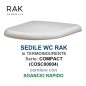 SEDILE WC RAK in TERMOINDURENTE Serie: COMPACT (COSC00004)  cerniere con SGANCIO RAPIDO